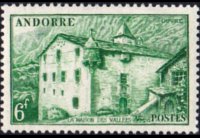 Andorra (amministrazione francese) 1944 - serie Vedute: 6 fr