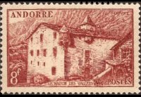 Andorra (amministrazione francese) 1944 - serie Vedute: 8 fr