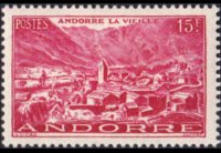 Andorra (amministrazione francese) 1944 - serie Vedute: 15 fr