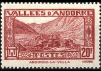 Andorra (amministrazione francese) 1932 - serie Vedute: 20 fr