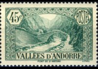 Andorra (amministrazione francese) 1932 - serie Vedute: 45 c