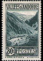 Andorra (amministrazione francese) 1932 - serie Vedute: 80 c