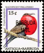 Barbuda 1996 - serie Uccelli: 15 c