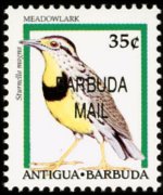 Barbuda 1996 - serie Uccelli: 35 c