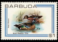 Barbuda 1980 - serie Uccelli: 1 $