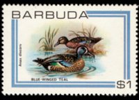Barbuda 1980 - serie Uccelli: 1 $