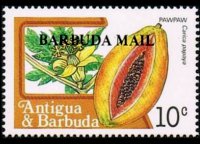 Barbuda 1983 - serie Frutti: 10 c