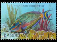 Barbuda 1987 - serie Vita marina: 15 c