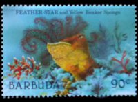 Barbuda 1987 - serie Vita marina: 90 c