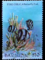 Barbuda 1987 - serie Vita marina: 10 $