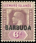 Barbuda 1922 - serie Re Giorgio V: 6 p