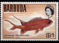 Barbuda 1969 - serie Pesci: 1 $