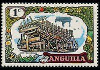 Anguilla 1970 - set Industry and economy: 1 c