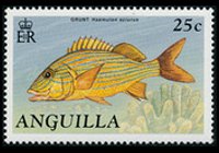 Anguilla 1990 - serie Pesci: 25 c