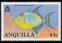 Anguilla 1990 - serie Pesci: 45 c