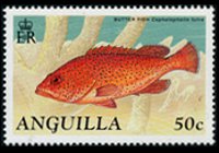 Anguilla 1990 - serie Pesci: 50 c