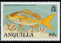 Anguilla 1990 - serie Pesci: 80 c