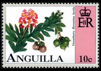 Anguilla 1997 - set Fruits: 10 c
