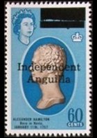 Anguilla 1967 - serie Soggetti vari - soprastampati: 60 c