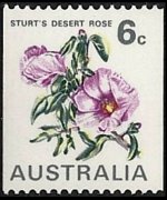 Australia 1970 - serie Fiori: 6 c