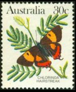 Australia 1983 - serie Farfalle: 30 c