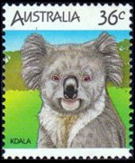 Australia 1986 - serie Animali: 36 c