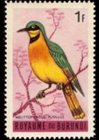 Burundi 1965 - serie Uccelli: 1 fr