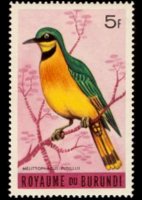 Burundi 1965 - serie Uccelli: 5 fr