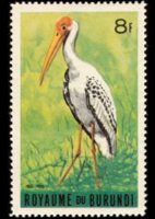 Burundi 1965 - serie Uccelli: 8 fr