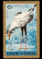 Burundi 1965 - serie Uccelli: 6 fr