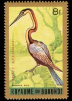 Burundi 1965 - serie Uccelli: 8 fr