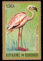Burundi 1965 - serie Uccelli: 130 fr