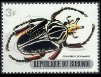 Burundi 1970 - serie Coleotteri: 3 fr