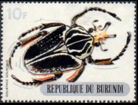 Burundi 1970 - serie Coleotteri: 10 fr