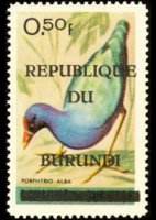 Burundi 1967 - serie Uccelli - Repubblica: 50 c
