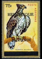Burundi 1967 - serie Uccelli - Repubblica: 75 fr