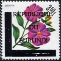 Burundi 1967 - serie Fiori - Repubblica: 3,50 fr