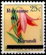 Burundi 1962 - serie Fiori e animali: 25 c