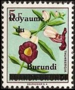 Burundi 1962 - serie Fiori e animali: 5 fr