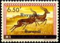 Burundi 1962 - serie Fiori e animali: 6,50 fr