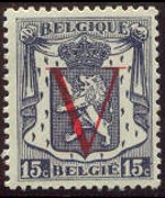 Belgio 1936 - serie Stemma araldico: V su 15 c