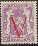 Belgio 1936 - serie Stemma araldico: V su 20 c
