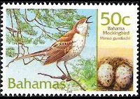 Bahamas 2001 - serie Uccelli e loro uova: 50 c