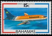 Bahamas 1987 - serie Aerei: 15 c