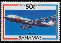 Bahamas 1987 - serie Aerei: 50 c