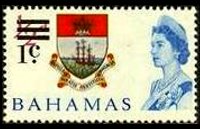 Bahamas 1965 - serie Soggetti vari: 1 c su ½ d