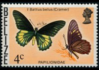 Belize 1974 - serie Farfalle: 4 c