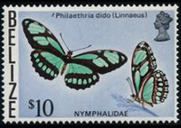 Belize 1974 - serie Farfalle: 10 $