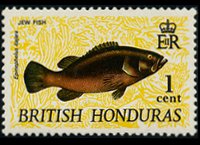 Belize 1968 - serie Animali e pesci: 1 c