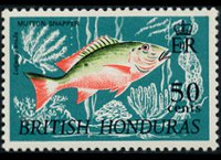 Belize 1968 - serie Animali e pesci: 50 c